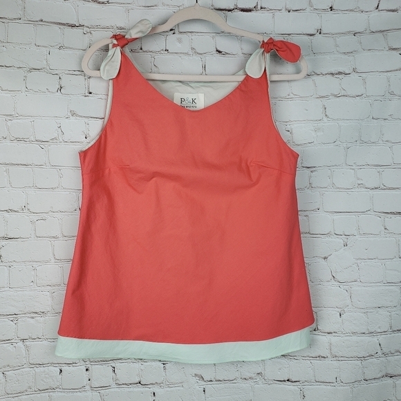 Peg & Kris Layered Tie Shoulder Shell Tank Size 2 - Picture 2 of 8